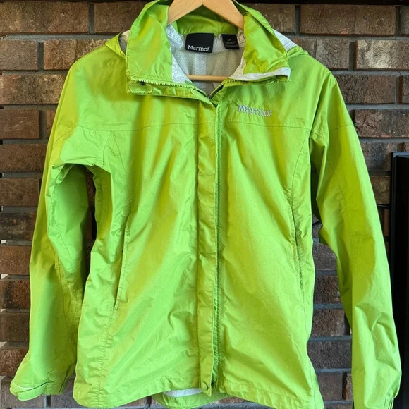 Women’s Marmot Precip Rain Jacket Green Envy Size Small - Picture 1 of 7